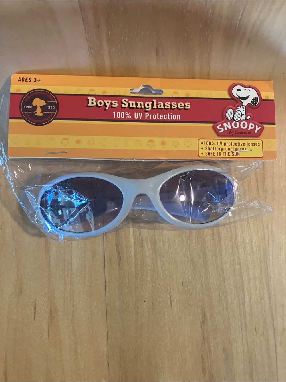 Boys Gray Peanuts Sunglasses "Soccer Star" 100% UV Protection